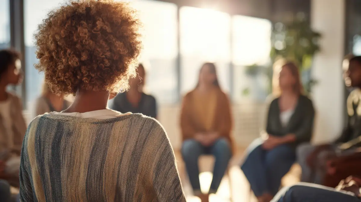 family using a laptop